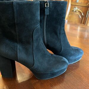 Stuart Weitzman Lala 110MM Suede Side-Zip Platform Bootie